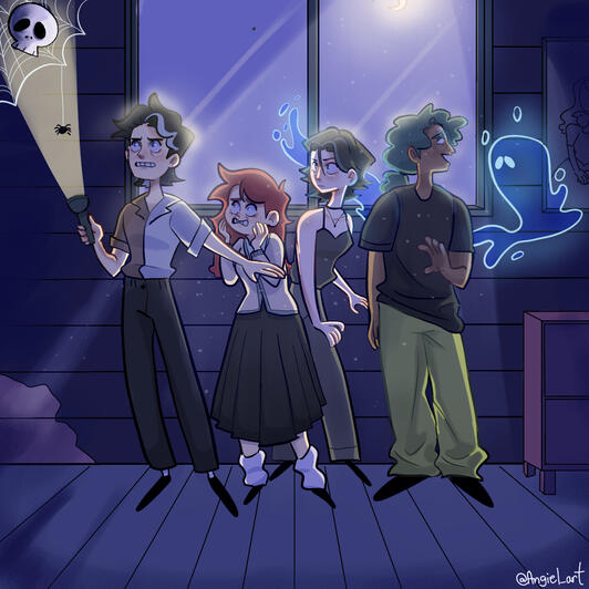 spooky house! (gift for a friend) (original characters made by @ndyy______ on twitter)_